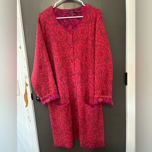 Gudrun Sjoden Red Floral Cardigan